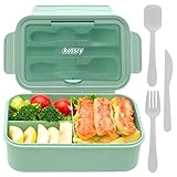 Bento Box For Adults Kids, 1100ML Lunch Container Bento Boxes With Built-in Utensil Set,...