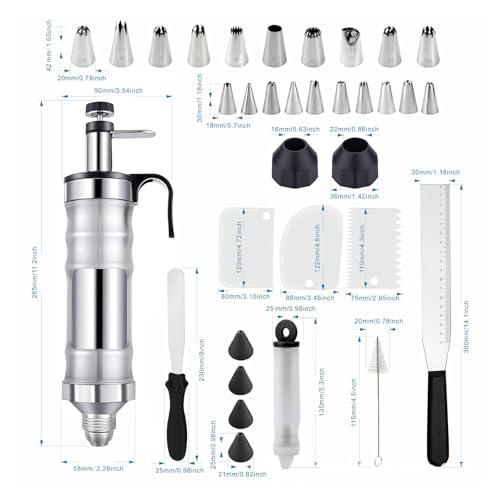 Juego de 34 piezas para decoración de pasteles de acero inoxidable 4