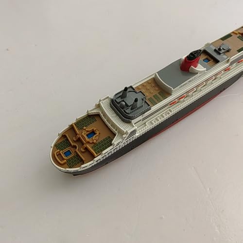 Maquette de Bateau Queen Mary 2, Échelle 1/1400 Paquebot en Alliage Diecast, Modèle de Collection Détaillé & Ornement Miniature, Cadeau Parfait pour Collectionneurs, Décoration Maison Bureau