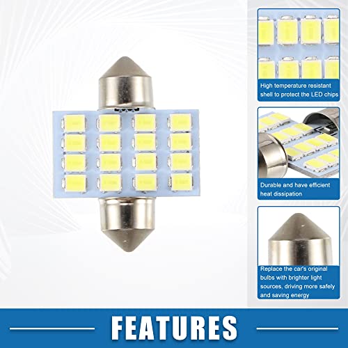 Bombillas LED para interior de coche DE3175 31mm 6000K set 4 miniatura 3