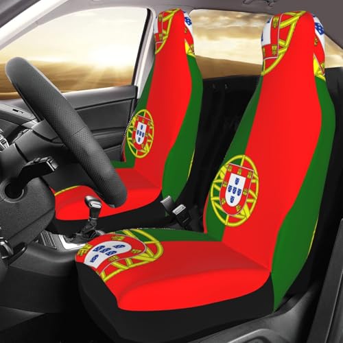 Housses de siège auto imprimé drapeau portugais finition haute qualité