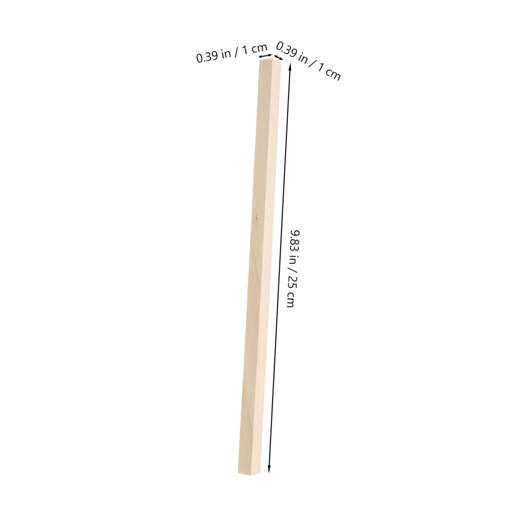 60 Stück Holzstäbe aus Lindenholz 25x1cm Unbehandelte Quadratische Holzdübel für Selbstgemacht Bastelprojekte Vielseitig für Modellbau und Dekoration Bastelbedarf für Schule
