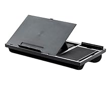 Height adjustable laptop stand With mouse pad and phone holder Made out of 12 Percent recycled materials Dimensions (WxLxH): 281x518x60mm Colour: Black