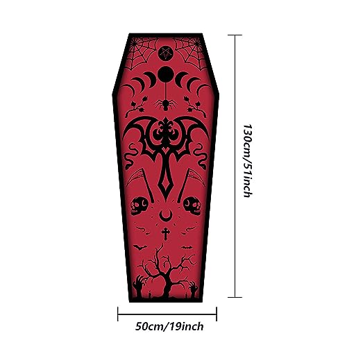 Tapete gótico ataúd Halloween para decoración 51x19 pulg miniatura 2