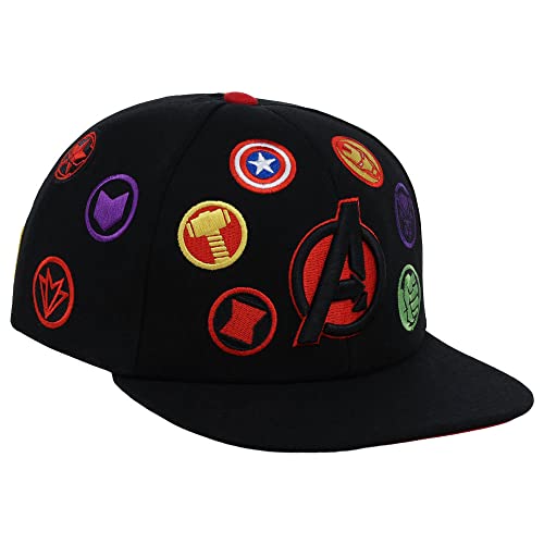 Marvel Avengers Youth All Over Adjustable Snapback Flat Bill Cap #TOP2