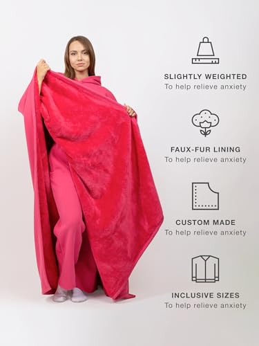 Image of FREE THE SHEEP Eden Hoodie - Oversized Weighted Hoodie Cloak with Ultra-Soft Faux Fur Liner