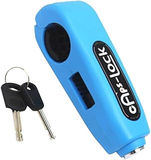 Anti-Theft Locking Device - Universal Handlebar and Throttle Lock Grips Offering Heavy Duty Protection for Motorcycles, Scooters, and All-Terrain Vehicles (Baby Blue)
