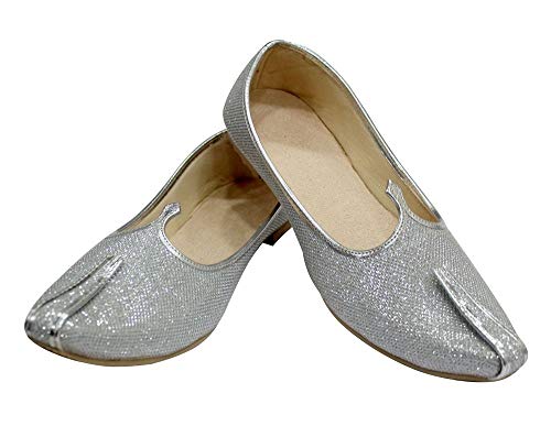 Silver Glitter Mens Wedding Shoes for Sherwani Indian Shoes Jutti Mojari for Mens2