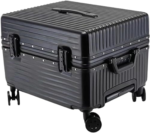 旅行用荷物スーツケース キャリーオンラゲッジ 20インチワイドハンドルスーツケース、アルミニウムフレーム付きハードシェル、スピナーホイール スピナーホイールラゲッジ(カラー:ブラック、サイズ:50.8 cm)