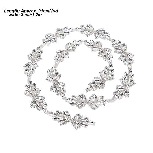 Cinturón de cadena de cristal artificial para arreglos de vestidos y bisutería casera 8