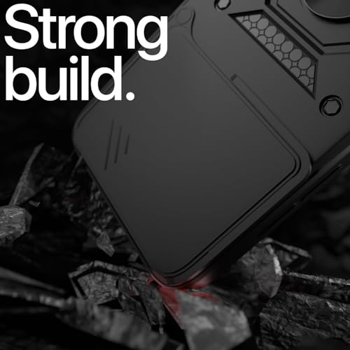 Image of Luxe Back Cover for Vivo V60E 5G / Vivo T4 Pro 5G / Vivo V60 5G | D10 Tough Armor Case | Sliding Camera Shield | 360 Protection | Kickstand Ring Holder | Military-Grade Bumper Case