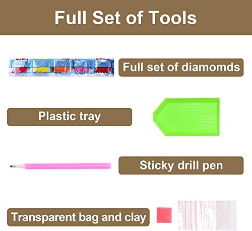 YWKJDDM Diamond Painting Cross Stitch Kits, Crystal Embroidery Art Craft Supplies 5D Diamond Paint Kits Butterfly Amulet for Home Wall Decor(30 × 40 cm)