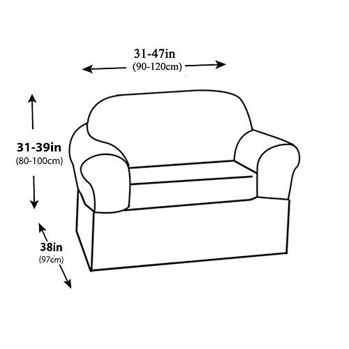 FORCHEER Couch Cover Stretch Arm Chair Large Sofa Slipcover Leather Furniture Protector from Pet for Living Room