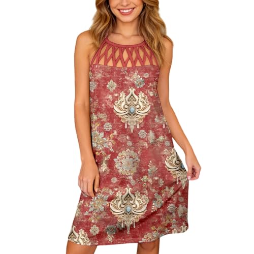 Robe hawaïenne bohème longue pour vos vacances et loisirs au printemps
