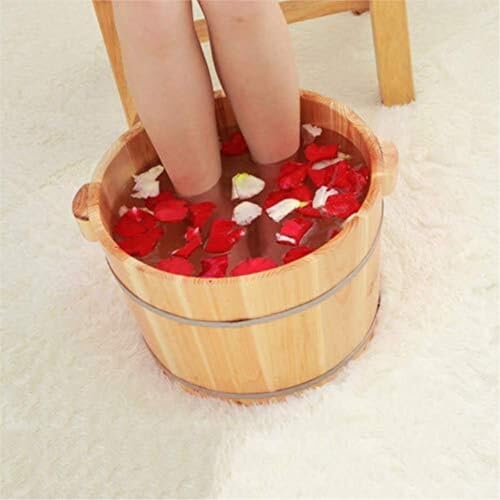 Baño de pies de madera, masaje y pedicura en casa miniatura 4