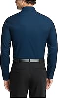 Vista 2 de Calvin Klein Camisa de vestir para hombre Slim Fit Herringbone Stretch