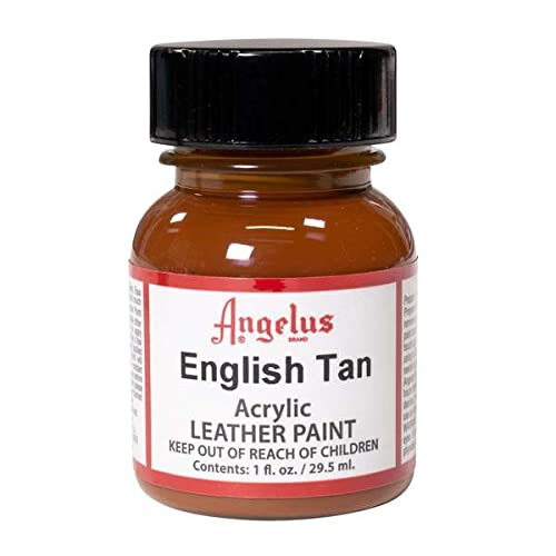 AngelusBrand Acrylic Leather Paint Water Resistant 1 oz - Select Your Color (#19 English Tan)