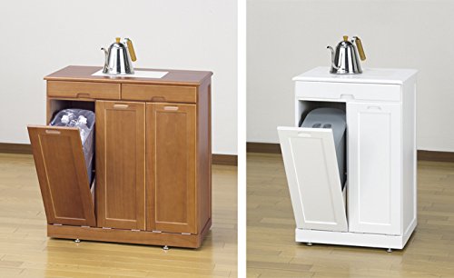 Amazon.co.jp: 天然木分別ダストボックス(タイル付き) 3分別 ホワイト