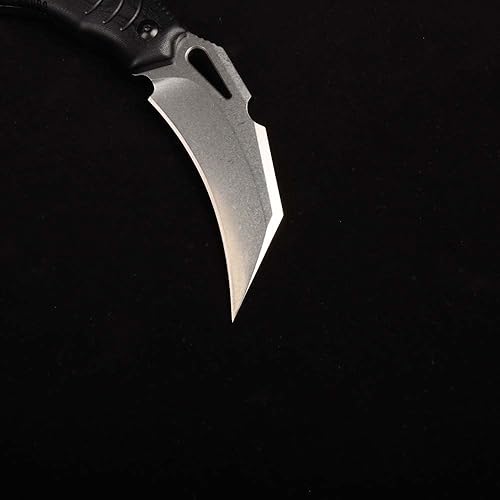 Miniatura 3 de Borde de pulido de precisión, cuchillo táctico al aire libre de la garra del acero inoxidable de la alta dureza con la vaina (plata)