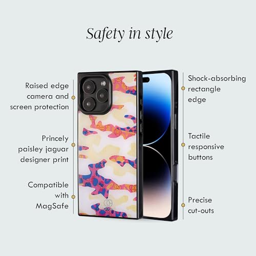 Image of COCOMII Rectangle for iPhone 15 Pro Max Case, Camouflage Leopard