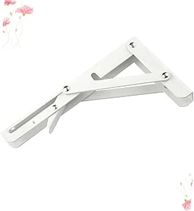 Amazon.com: Levemolo White Triangular Steel Shelf Bracket Foldable Wall ...