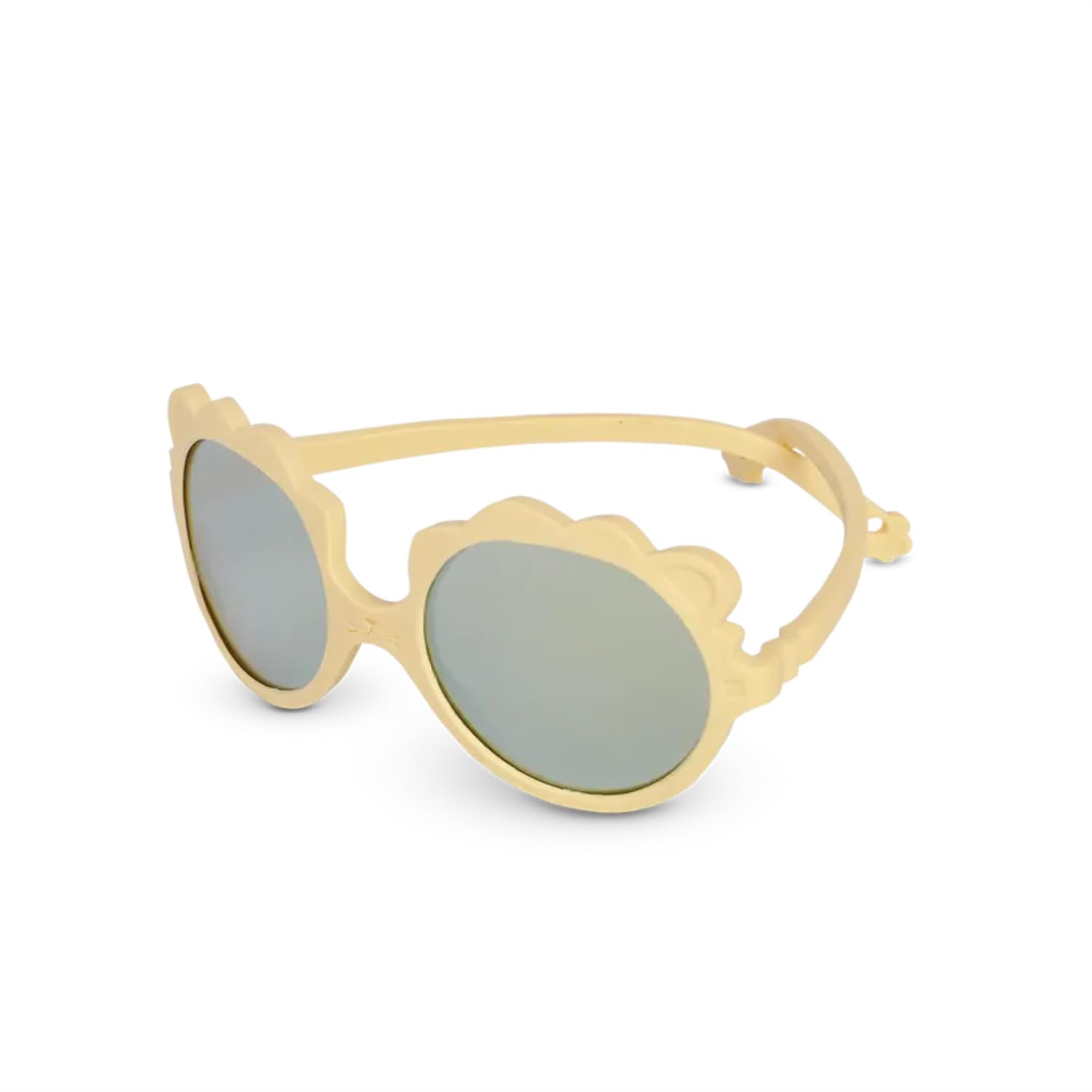 KI ET LA - Lunettes de Soleil pour Bébé Lion Vanille - Protection UV Catégorie 3 - Fabriquées en France - 0-1 an