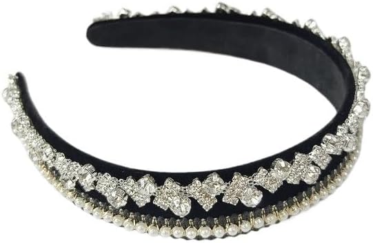 Diamond Inlaid Pearl Temperament Internet Celebrity Retro Water Drill Hair Bundle