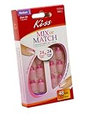 Kiss Mix or Match Nail Kit 2 Manicures in 1 Box 24 French 24 Design # MNK01