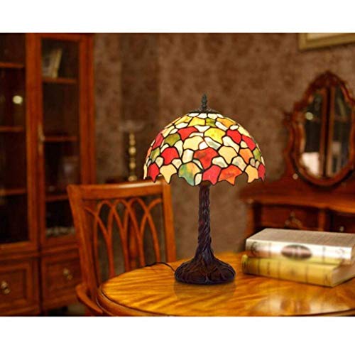 Lampe de table E27 en verre feuille d'érable rétro pour salon - 4