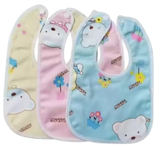 Joy Buzz Waterproof Spill Resistant Baby Feeding Printed Cotton Bibs With Snap Button Closure for 6 to 12 months new born baby/toddler- Pack of 2-picture-11