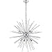 Living District Timber 8 Light Chrome Pendant