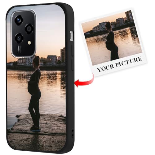 Xylota Personalisierte Handyhülle für Huawei Honor 200 Lite 6,7\'\', Personalisiert Hülle mit Selbst Gestalten Eigenem Bild Foto Schutzhülle, Individuelle Design Case für Huawei Honor 200 Lite,Schwarz