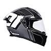 Royal Enfield Roadster Full FACE 1901 Helmet with micrometric Lock|ISI & DOT Certified|Scratch Resistant Visor|High Impact ABS Shell|High Density EPS Liner| 3 Intake Ports & 2 Exhaust Black (M) 58 CM