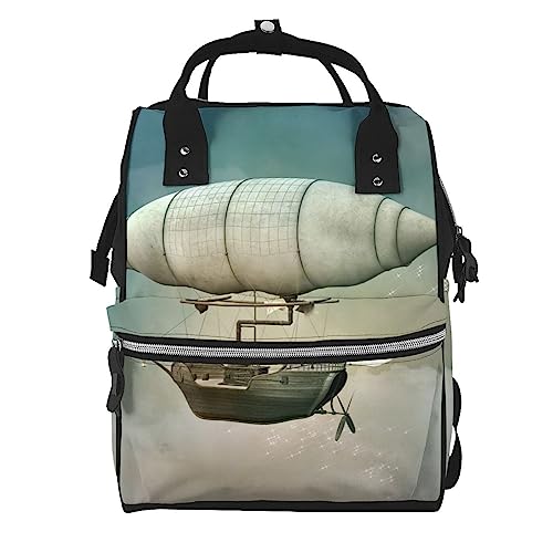 Sac à dos à langer noir multifonction et de grande capacité pour le voyage des mamans