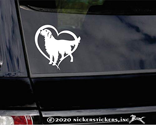 Golden Retriever Love Heart Vinyl Window Decal Window Decal Sticker #TOP1