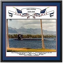USS Aspro SSN 648 Navy Ship Floating Frame Photo-500SSN648