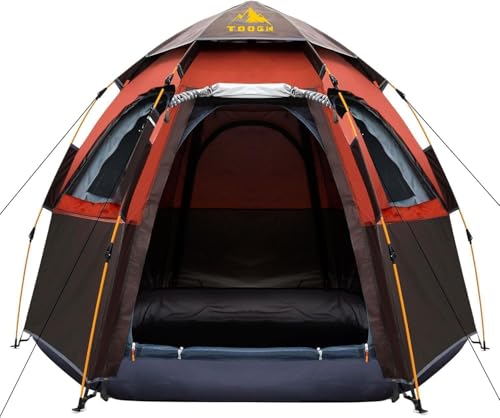 Toogh 2/3 Person Hexagon Instant Pop Up Tent for Camping...