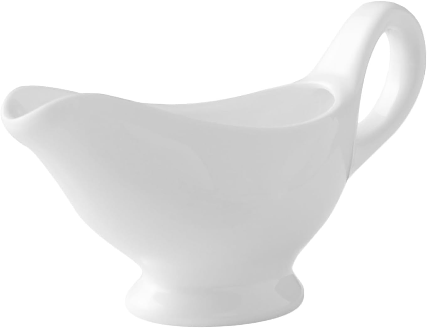 Ceramic Gravy Sauce Boat with Handle Dripless Pour Spout for Condiments Seasoning Dressings Hot Cold Serving Home Kitchen Party