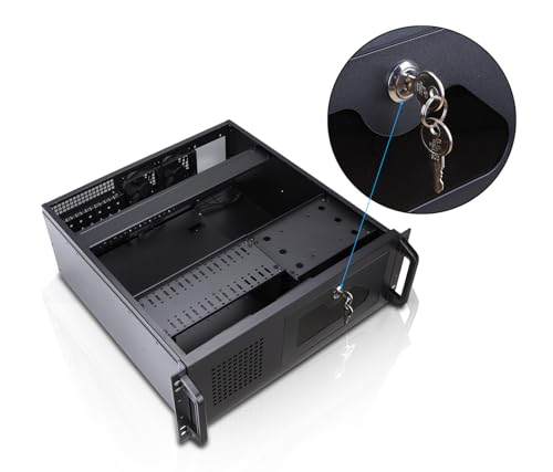 Image of Rosewill 4U Server Chassis Rackmount Case | 7 x 3.5 Bays, 2 x 5.25 Devices| ATX, CEB Compatible | 1 x 120mm PWM Fan, 2 x 80mm PWM Fans | 2 x USB 3.0 | Front Panel Lock and Key | - RSV-R4100U