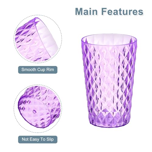 Gobelet en plastique transparent réutilisable violet uxcell pour lait et café