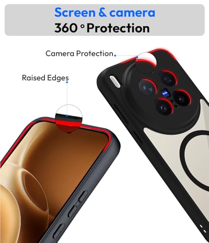 Image of KAPAVER Essential Case for Vivo X300 Pro MagSafe, Magnetic | Vivo X300 Pro Back Cover (Mag-X Black)