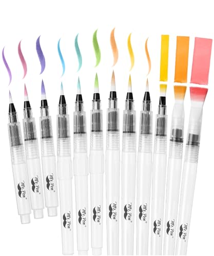 Mr. Pen- Watercolor Brush Pens, 12 pcs, Watercolor Brushes Set, Water Brush Pen,...