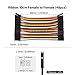Chanzon 40pcs 10cm Female to Female Header Jumper Wire Dupont Cable Line Connector 40 pin Ribbon Solderless Multicolored for Arduino Raspberry pi Electronic Breadboard Protoboard PCB Board