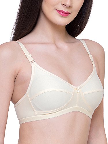 Image of INKURV Cotton Hosiery Bra for Women's Daily use, Full Coverage Bra for Regular wear, Non Padded, Non Wired Everyday Bra with Rich Cotton-Zoe Combo of 3