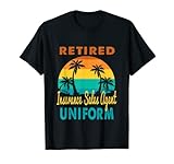 Jubilado de Seguros Agente de Ventas Uniforme Jubilación Tropical Camiseta