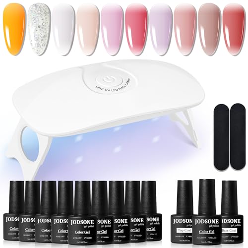 JODSONE 100 PCS (5 ml each) Gel Nail Polish Kit No Wipe Soak off Base Coat and Matte Glossy Top Coat Gel Polish Collections Gifts for Manicure Lovers 100SET 01