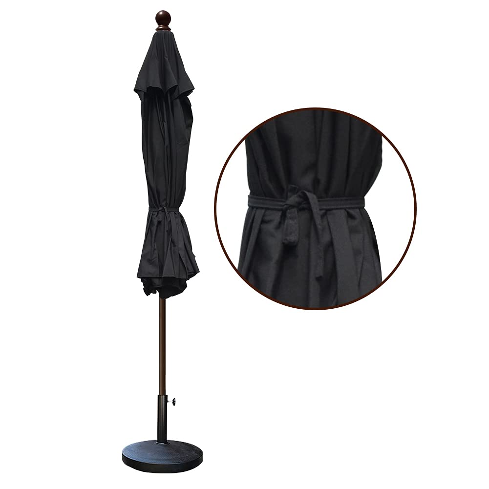 EliteShade Sunumbrella 9Ft Market Umbrella Patio Umbrella Outdoor Table Umbrella with Ventilation and 5 Years Non-Fading Top,Black