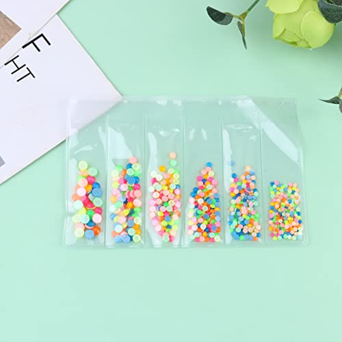 LALAFINA 2 caixas de miçangas de decoração plana unhas sobre strass misturado D fluorescente para br