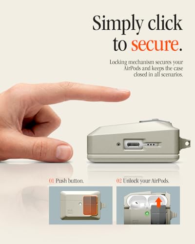 Spigen Classic LS Hülle Case Kompatibel mit AirPods Pro 3. Generation (2025) - Stone