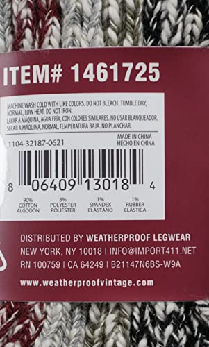 Weatherproof Legwear Women's Ankle Boot Socks Soft Cotton Blend, Black Gray Olive Red, 6 Pairs, 9.5, (1533562)3